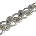 Galão Aljofre 3cm Trabalhado C/ Strass Abs Níquel - Metro - Imagem 3