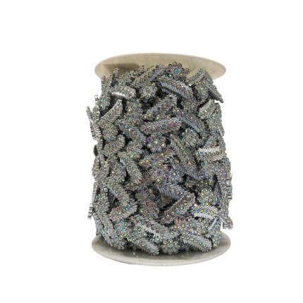 Galão Aljofre Galho C/Flor 2cm Abs Níquel– Metro