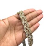 Galão Aljofre 2cm Ondulado C/ Strass Níquel - Metro - Imagem 2