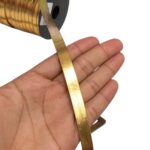 Couro Sintético Achatado 10mm Dourado Metalizado - Metro - Imagem 2