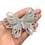 Aplique Borboleta 10cm C/Strass Tecido - 1 Und - Imagem 2