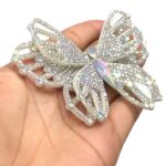 Aplique Borboleta 10cm C/Strass Tecido - 1 Und - Imagem 4