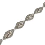 Galão Aljofre Losango 4x2cm C/Strass Abs Níquel - Metro - Imagem 3