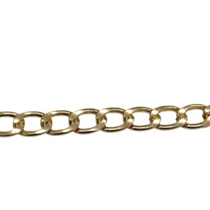 Corrente Grumet 15.1x23.6mm Alumínio Dourado - Metro