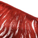 Galão Franja De Seda 20cm Vermelho - Metro - Imagem 2