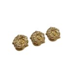 Botão Flor 23mm Dourado - 1 Und