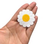 Aplique Flor Margarida 5cm Tecida - 1 Und - Imagem 2