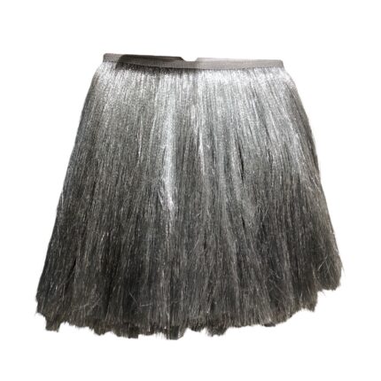 Galão Franja De Seda 30cm Fio Metalizado Prata - Metro