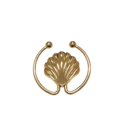 Passante C/ Concha 55mm Dourado - 1 Und
