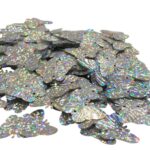 Paetê Pastilha Borboleta 14mm Prata Holográfico – 20 Gramas