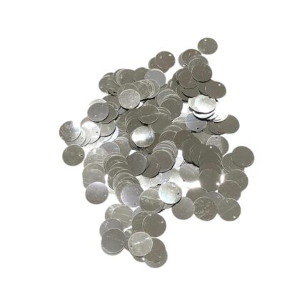 Paetê Pastilha Redondo 16mm C/Furo Níquel - 20 Gramas