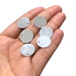 Paetê Pastilha Redondo 16mm C/Furo Níquel - 20 Gramas - Imagem 2