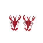 Pingente Lagosta 56mm C/ Resina Dourado - 1 Und