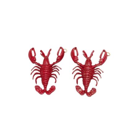 Pingente Lagosta 56mm C/ Resina Dourado - 1 Und