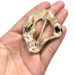 Fivela Disforme 65mm Dourado – 1 Und - Imagem 2