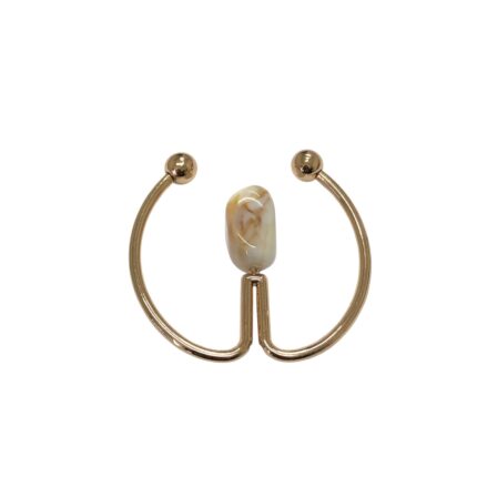 Passante C/Conta Resina 60mm Dourado - 1 Und