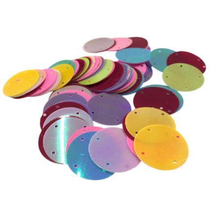 Paetê Pastilha C/ 4 Furos Redondo 25mm - 20 Gramas