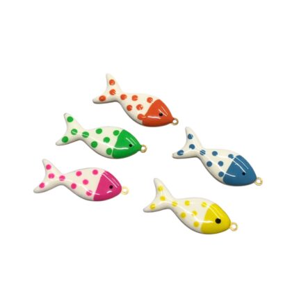 Pingente Peixe Sardinha 32mm Dourado - 1 Und