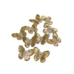 Pingente Borboleta 30mm C/ Borda Dourado - 20 Gramas