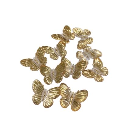 Pingente Borboleta 30mm C/ Borda Dourado - 20 Gramas