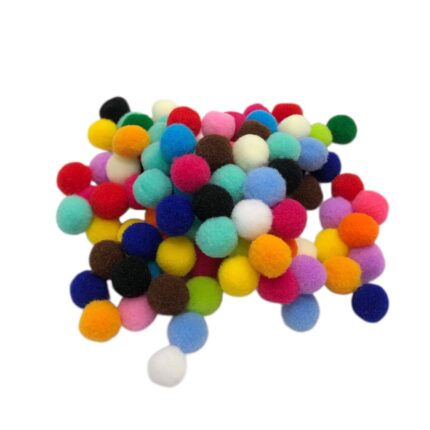 Pompom Sintético 10mm – 100 Unds