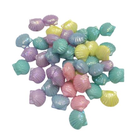 Conta Infantil Concha do Mar 11mm Acrílico - 20 Gramas