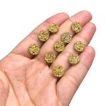 Chaton Redondo Drusa 10mm C/2 Furos - 10 Unds - Imagem 2