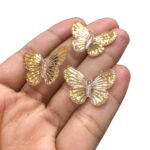 Pingente Borboleta 20mm C/ Borda Dourado – 20 Gramas - Imagem 3