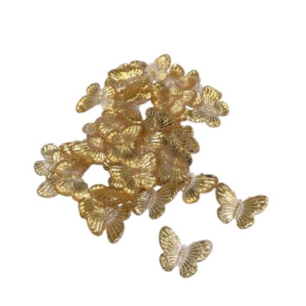 Pingente Borboleta 20mm C/ Borda Dourado – 20 Gramas