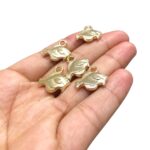 Pingente Peixe 17mm Abs Dourado - 10 Unds - Imagem 3