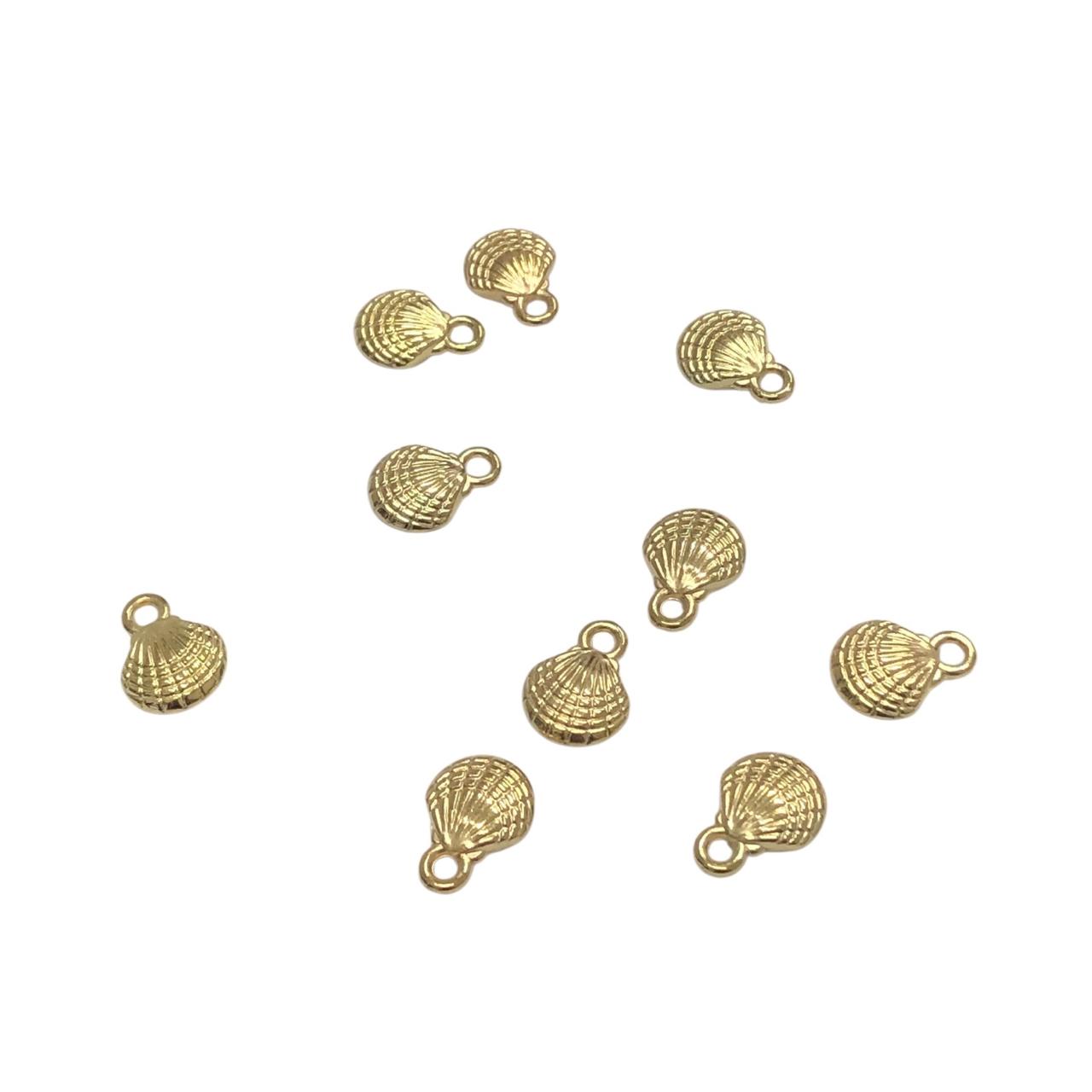 WhatsApp Image 2026-02-14 at 10.36.33 (4) Pingente Concha Do Mar 13mm Abs Dourado - 10 Unds - Imagem 1