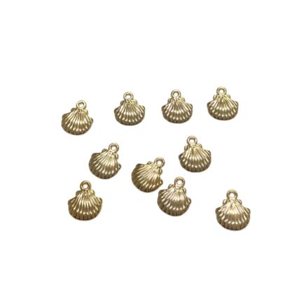 Pingente Concha Do Mar 19mm Abs Dourado - 10 Unds
