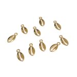 Pingente Búzio 17mm Abs Dourado - 10 Unds