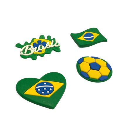 Aplique Emborrachado Bandeira Do Brasil - 1 Und