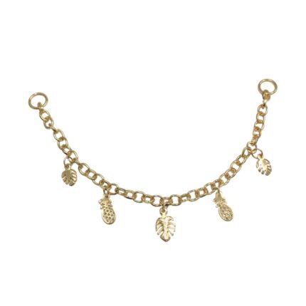 Base Pulseira C/ Pingente 21cm Dourado - 1 Und