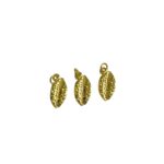 Pingente Búzio Trabalhado 17mm Dourado Exclusivo - 1 Und