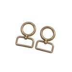 Fecho Redondo 28mm C/Argola Retangular Dourado - 1 Und