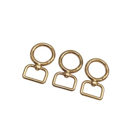 Fecho Redondo 28mm C/Argola Retangular Dourado – 1 Und