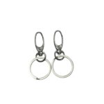 Fecho Mosquetão Oval 38mm C/ Argola Níquel - 1 Und