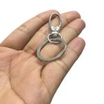 Fecho Mosquetão Oval 38mm C/ Argola Níquel - 1 Und - Imagem 4