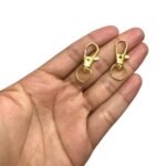 Fecho Mosquetão 30mm Dourado - 1 Und - Imagem 2