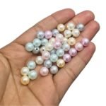 Conta Bola Pérola 8mm Texturizada Abs - 20 Gramas - Imagem 2