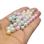 Conta Bola Pérola 8mm Texturizada Abs - 20 Gramas - Imagem 3