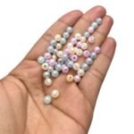 Conta Bola Pérola 6mm Texturizada Abs - 20 Gramas - Imagem 2