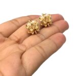 Entremeio Redondo 15mm Trabalhado C/ Pérola Dourado - 1 Und - Imagem 3