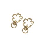 Fecho Mosquetão Flor 35mm Dourado - 1 Und