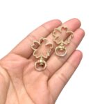 Fecho Mosquetão Flor 35mm Dourado - 1 Und - Imagem 2