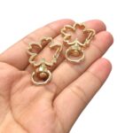 Fecho Mosquetão Flor 35mm Dourado - 1 Und - Imagem 4