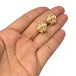 Entremeio Redondo 15mm Trabalhado C/ Pérola Dourado - 1 Und - Imagem 2