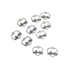 Pingente Coração Vazado 18mm Níquel - 1 Und